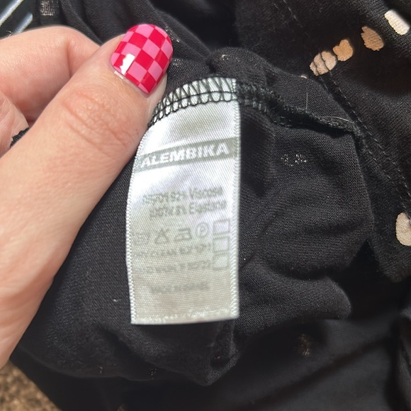 Alembika black and white dress striped sleeves pockets - Picture 6 of 6